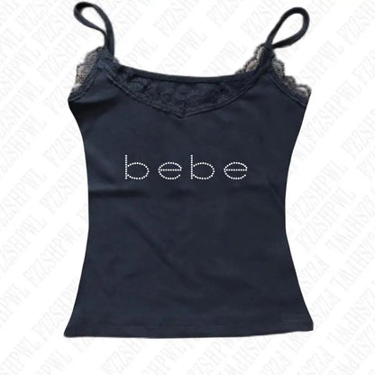 Y2k Bebe Rhinestone Tank Top
