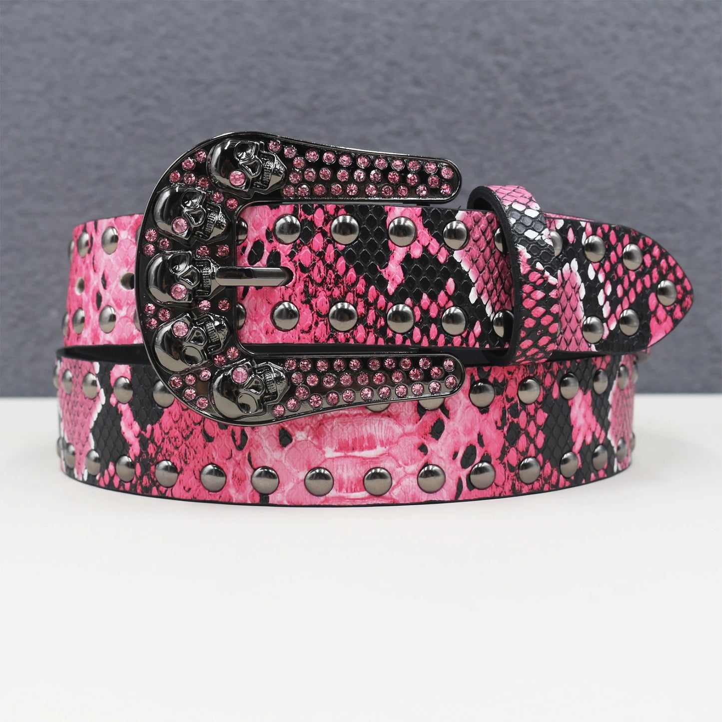 Snake pattern Leather Belt