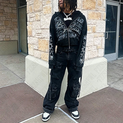 Y2K  Retro Punk zipup Hoodie