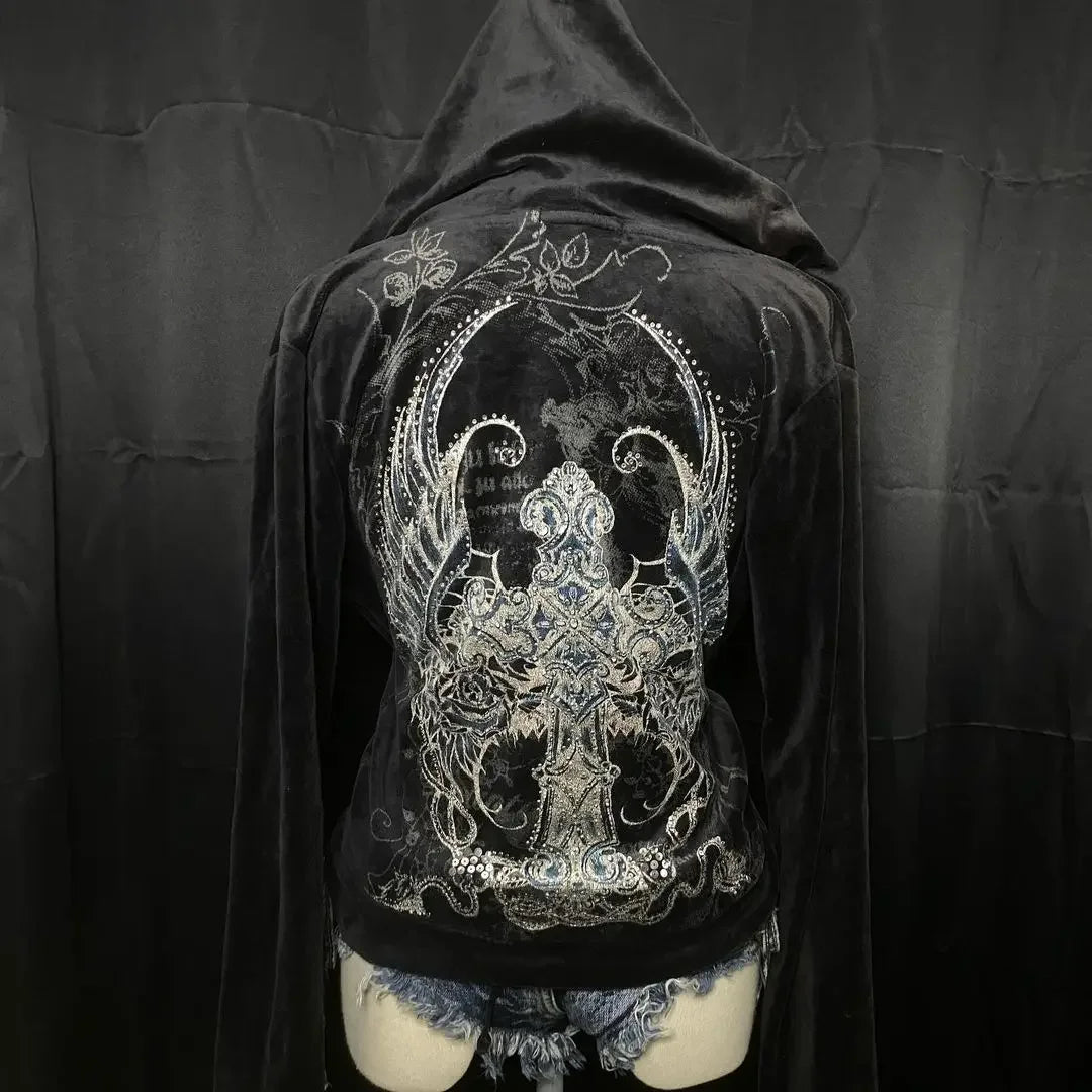 Retro Fur Hoodie Streetwear Y2K