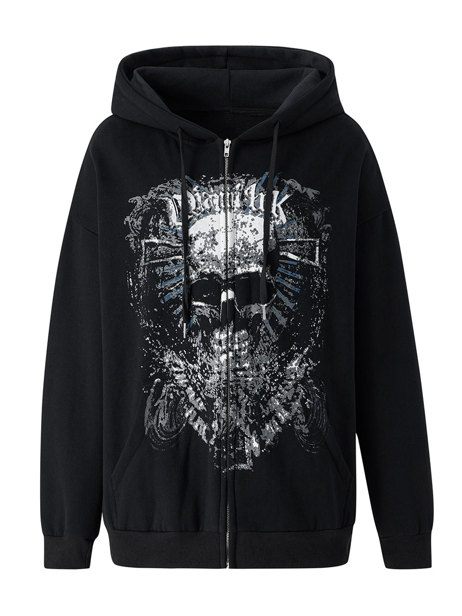 Graphic Zip-Up Hoodie