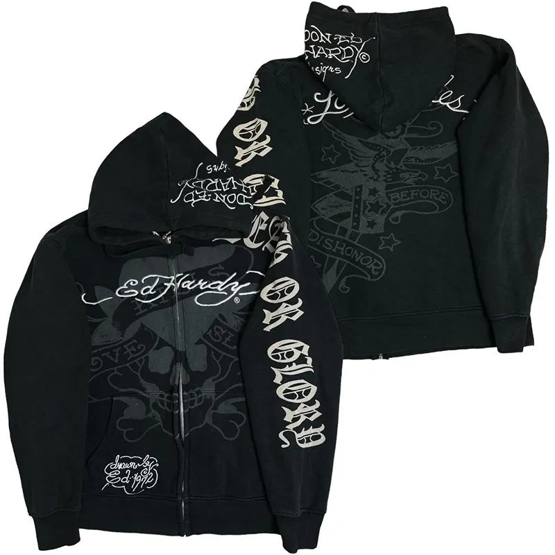Goth Embroidery Hoodie