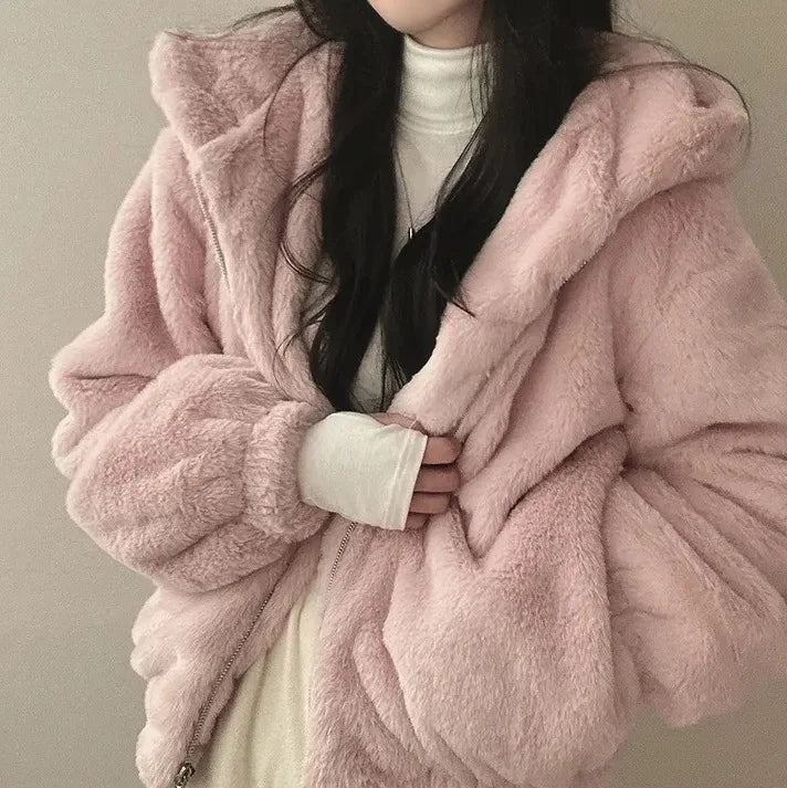 Cute Casual Fur Winter Coat