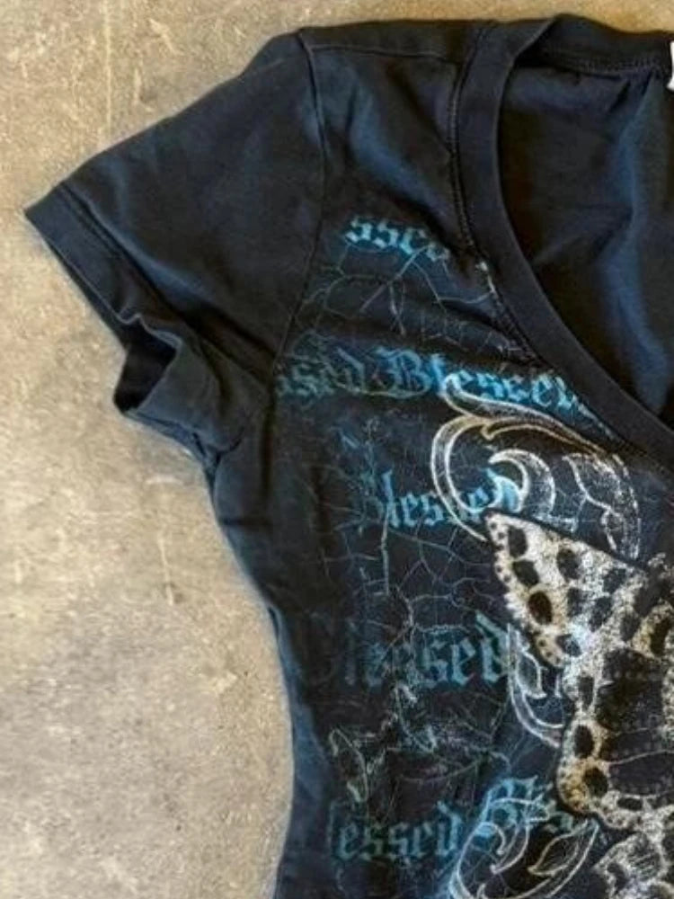 Cropped Butterfly  T Shirts