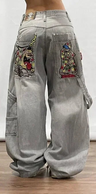 Embroidery 90s Classic Loose Jeans