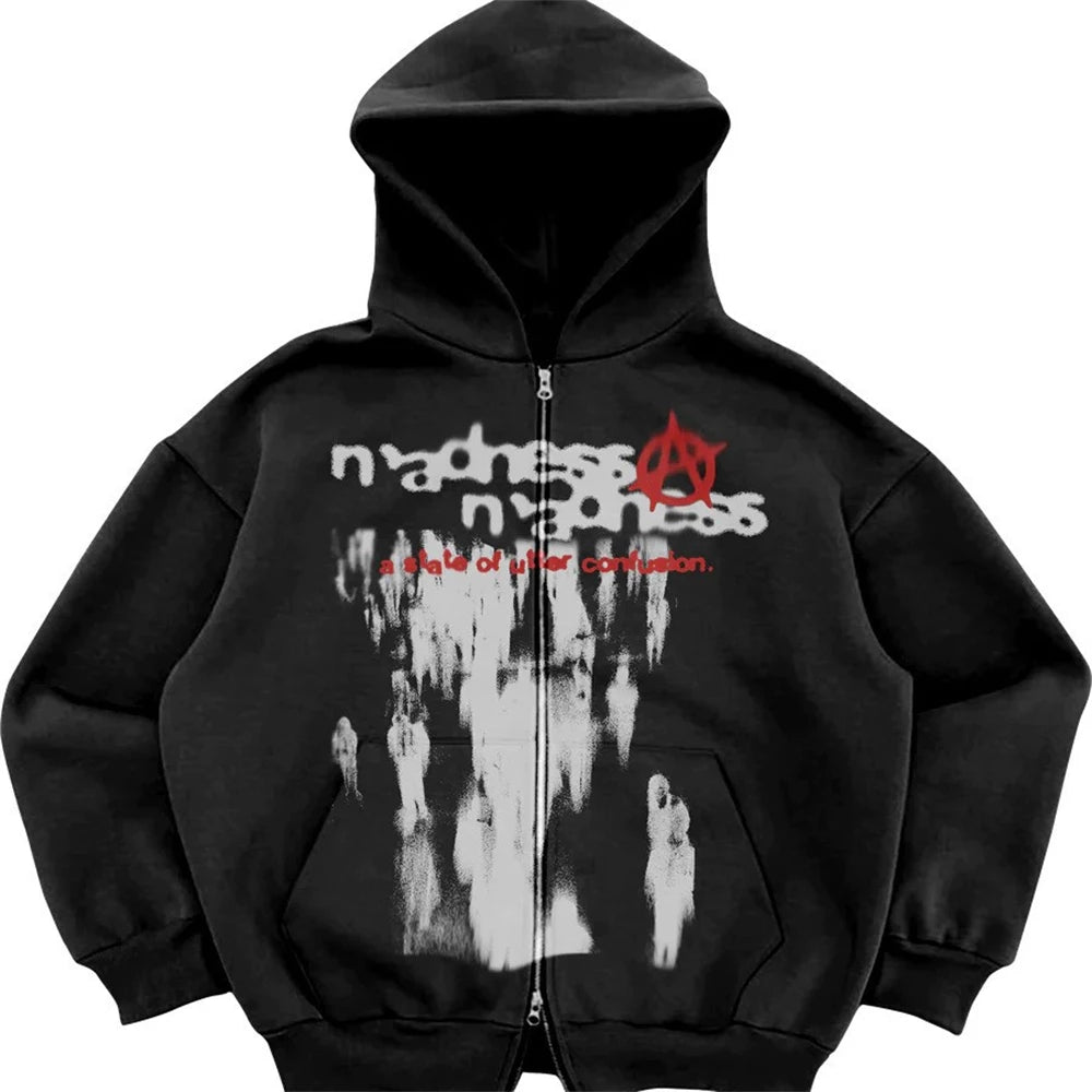 Y2k Zip Up Hoodie