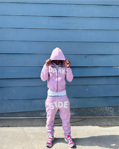 Oversized Graphic Printed Tracksuit