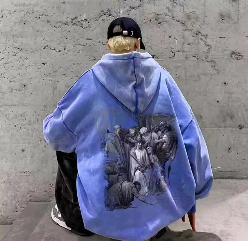 Hiphop Men's Oversized Unisex Thermal Sweatshirts