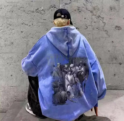 Hiphop Men's Oversized Unisex Thermal Sweatshirts