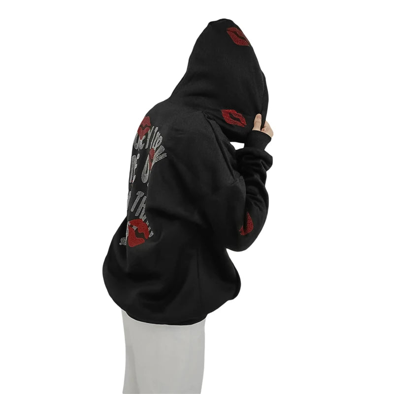 Streetwear Black Graphic Hoodie