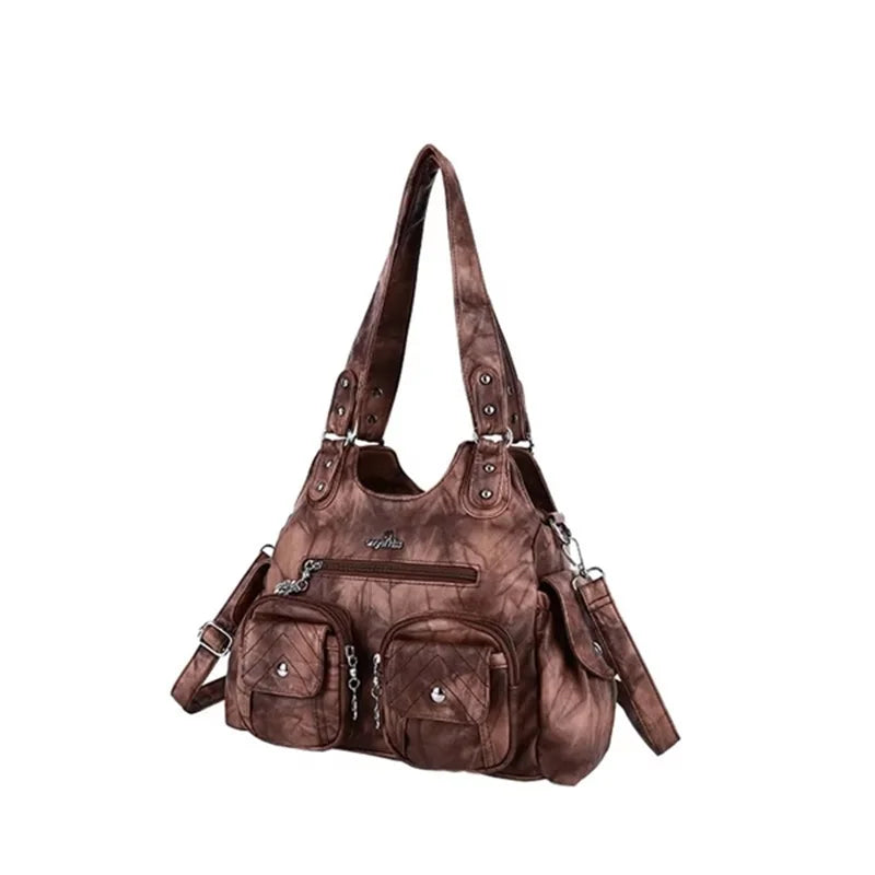 Angel Kiss Punk Leather Shoulder Bag