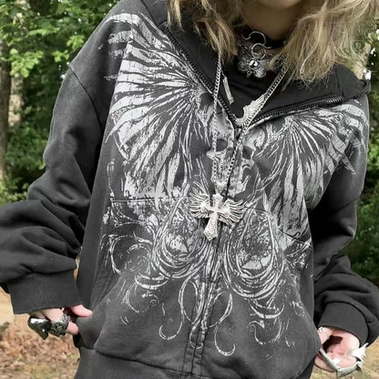 Y2K Pullover Gothic Oversized Hoodie