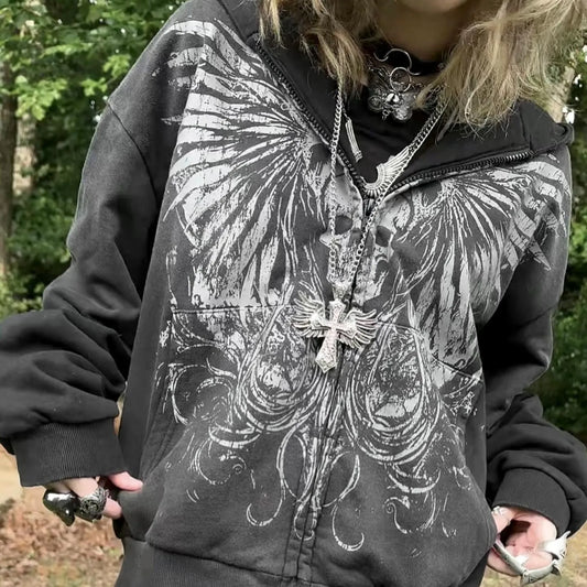 Y2K Pullover Gothic Oversized Hoodie