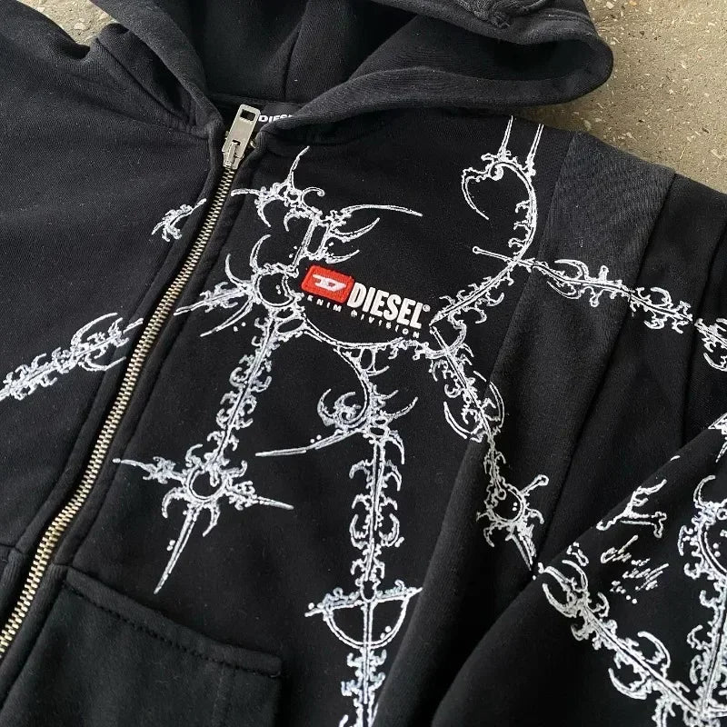Y2K Retro Streetwear Hoodie