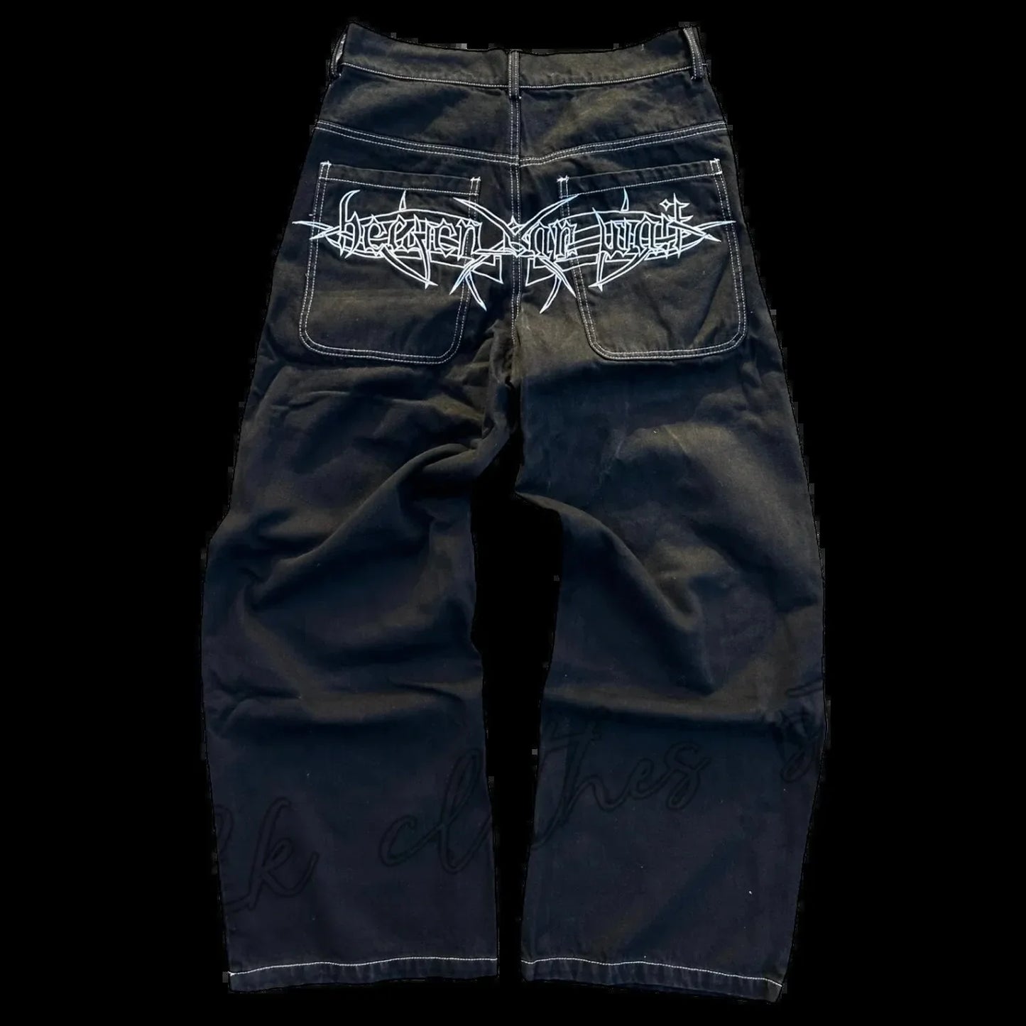High Waist Graphic Streetwear Jeans