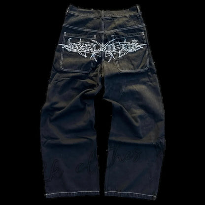High Waist Graphic Streetwear Jeans