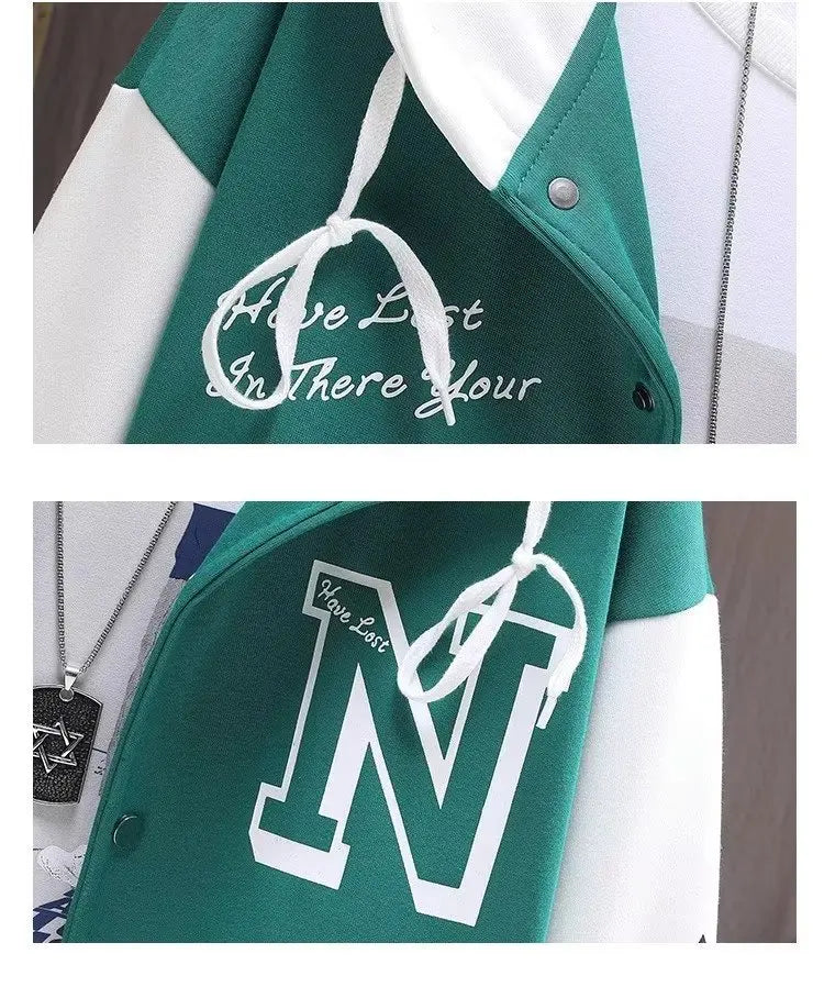 Casual Streetwear Baseball Varsity Jacket