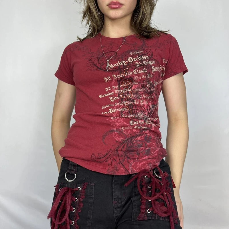 Grunge Letter Print T-shirt