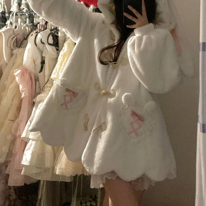 Japanese Style Cute Rabbit Ears Oversized Coat