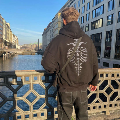 Y2K Rhinestone Skeleton Hoodie
