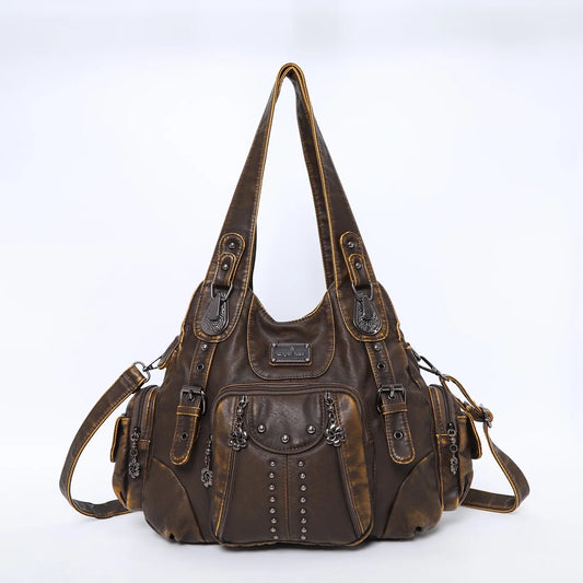 Angel kiss Retro Leather Shoulder Bags