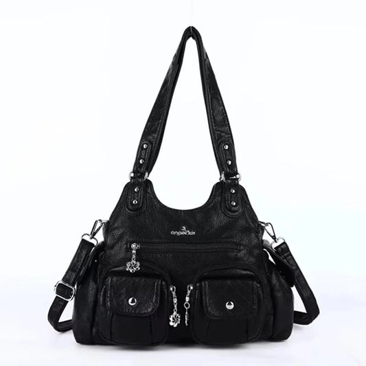 Angel Kiss Punk Leather Shoulder Bag