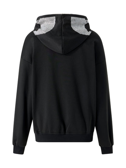 Rhinestone Butterfly Skeleton Hoodie