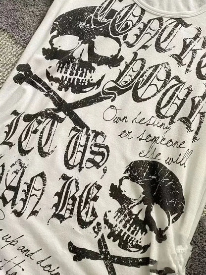 Punk Vintage Skeleton T Shirt