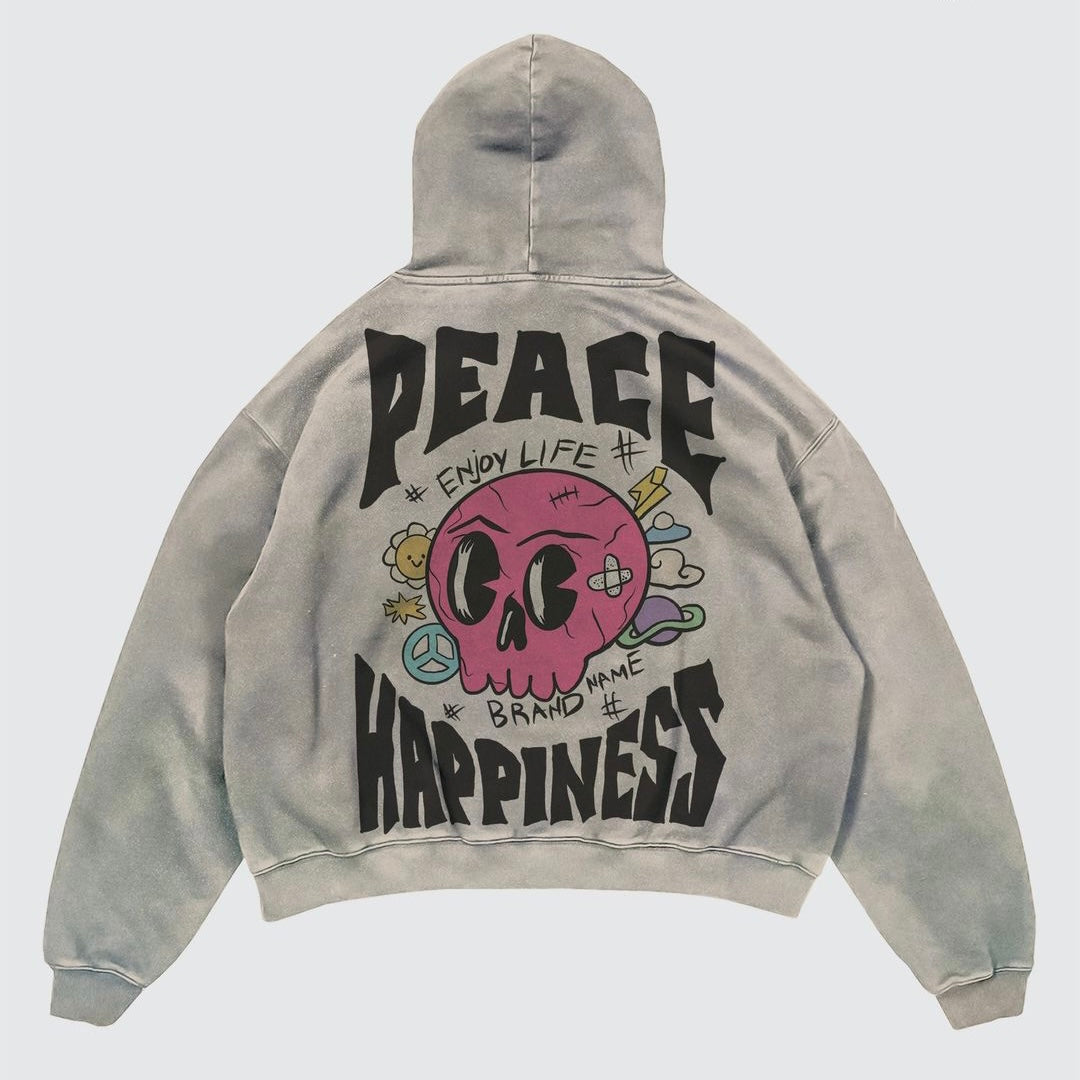 Street Y2K Printed Long-sleeved Hoodie