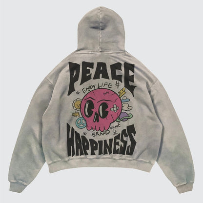 Street Y2K Printed Long-sleeved Hoodie