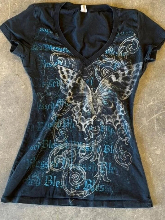 Cropped Butterfly  T Shirts