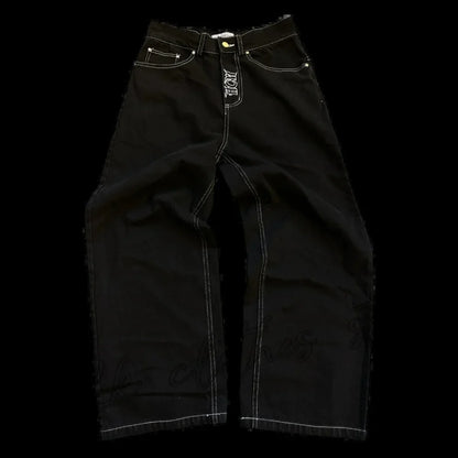 High Waist Graphic Streetwear Jeans