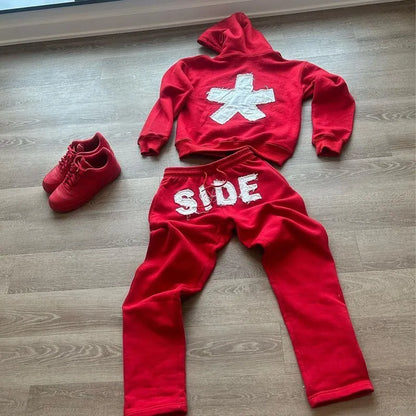 Oversized Graphic Printed Tracksuit